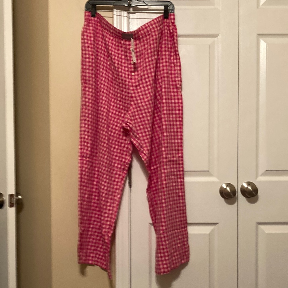 JCrew flannel pajama pants in taffy Dorset plaid